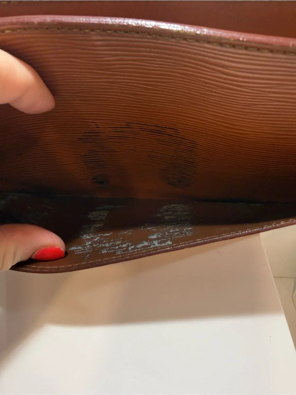 Louis Vuitton Cognac Epi Leather Clutch